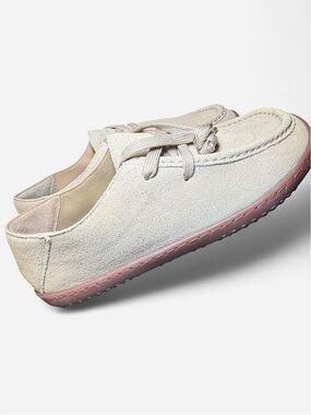RAUM Grounded Barefoot Shoes – Sand Suede Moc-Toe Lace-Up